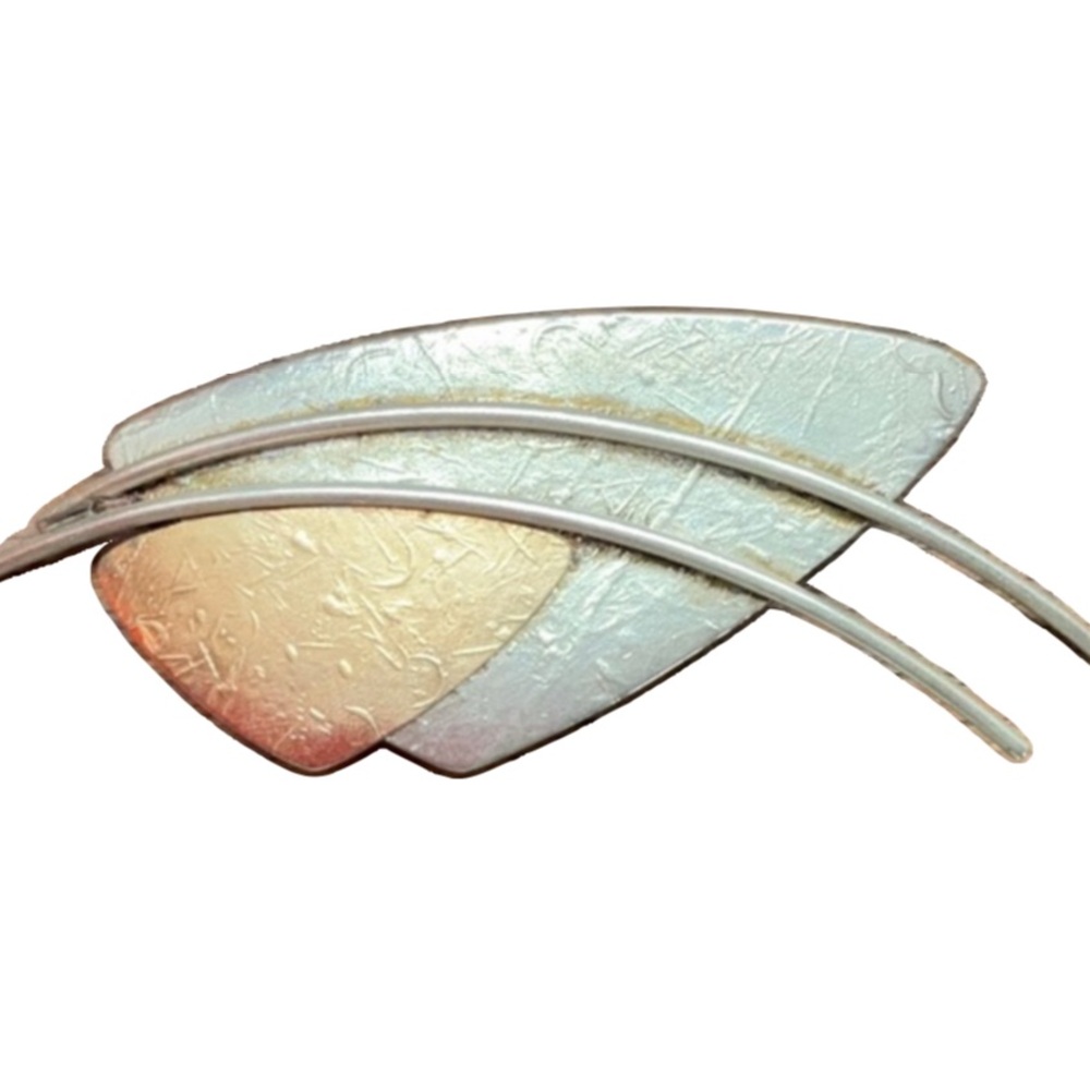 Ed Levin sterling & 14k brooch